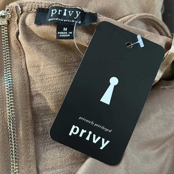 NWT Privy suede embroidered dress - Picture 7 of 9